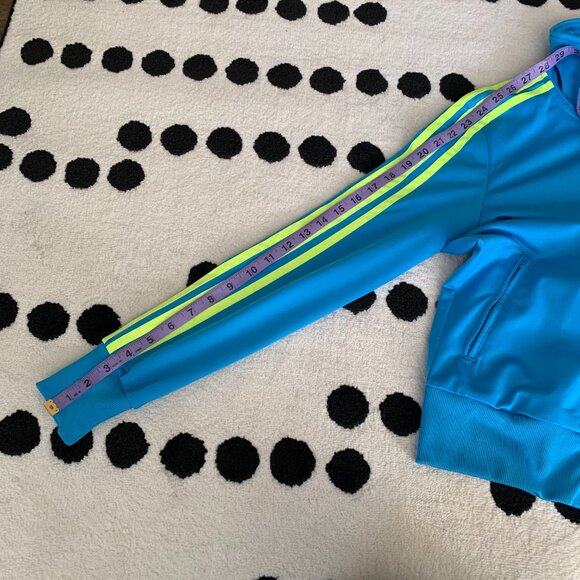 Adidas Classics Originals Firebird Retro Blue Neon Track Jacket Activewear Top - Picture 12 of 12